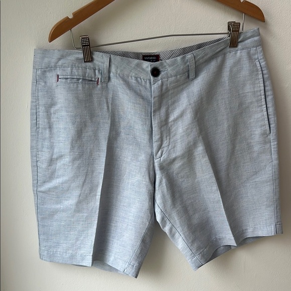 UNTUCKIT MEN’S LINEN BLEND CHINO SHORTS SIZE 36 WAIST BLUE - Picture 2 of 8
